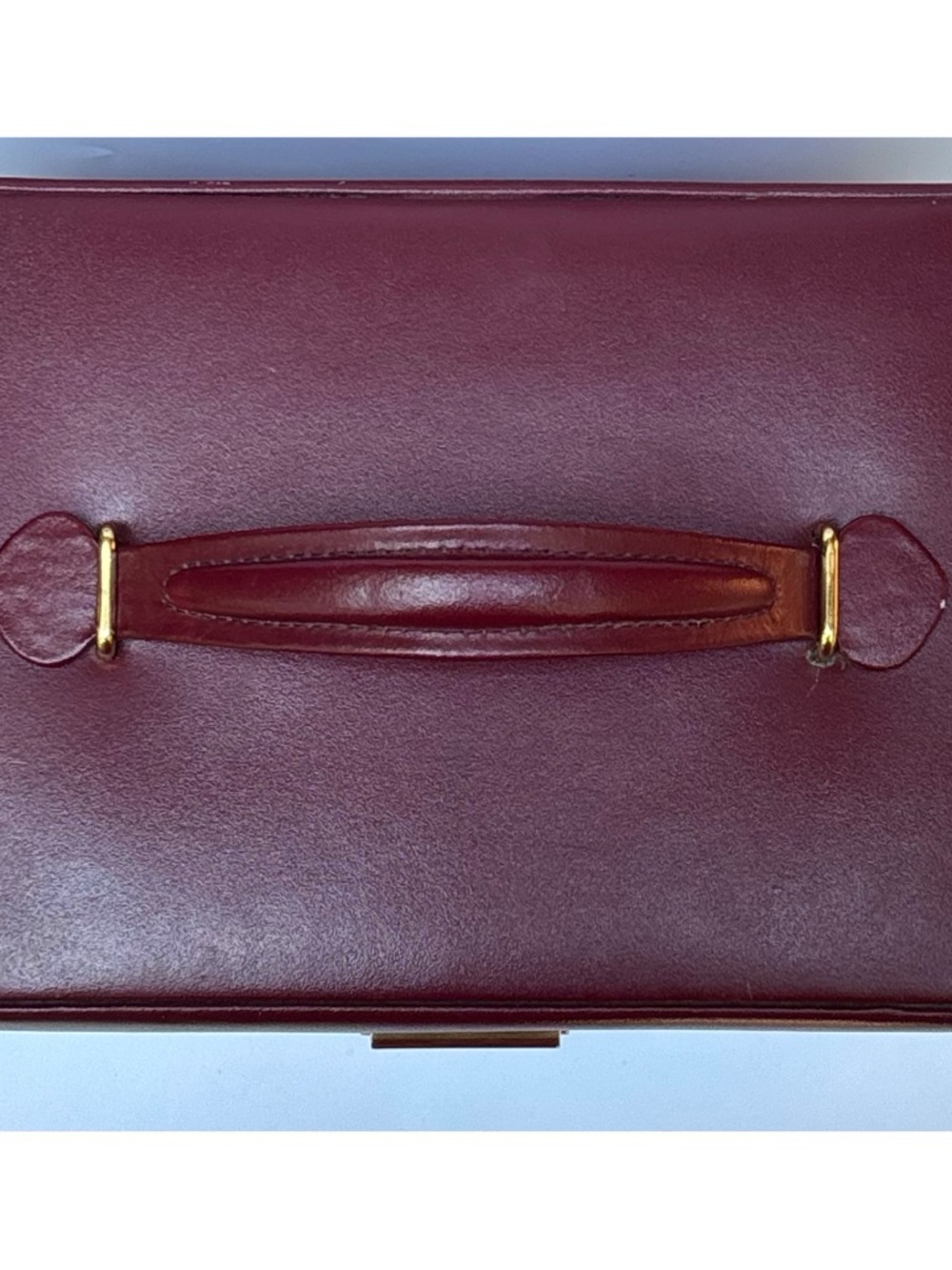 Rare~Vintage WOLF Leather Jewelry Box ~Handbag ~ in Royal Red - Picture 5 of 16